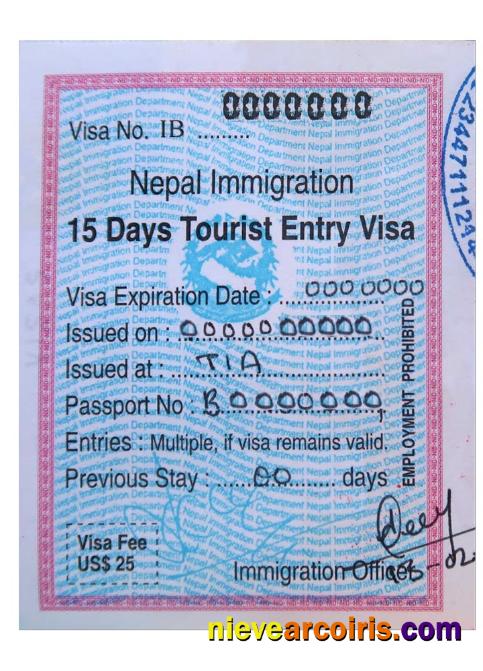 NEPAL entry visa